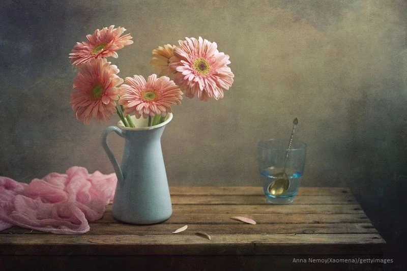 Shabby Chic Krug mit Blumen