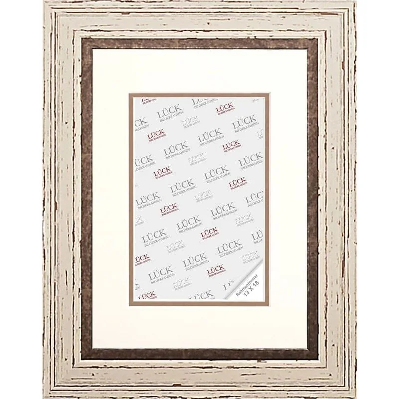 Shabby Bilderrahmen Kunststoff Beige