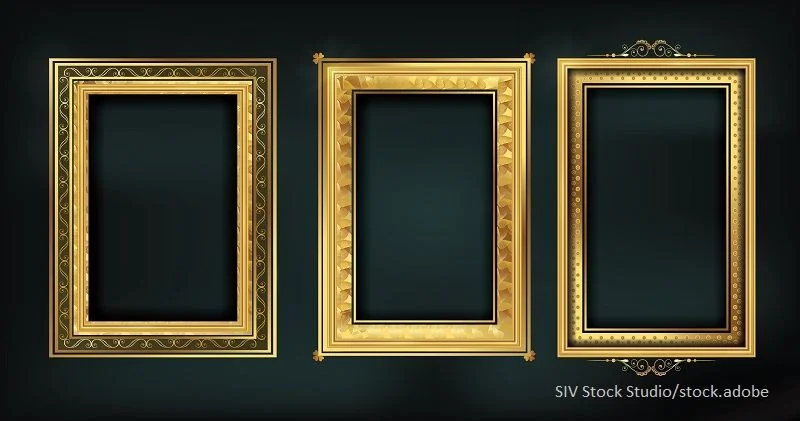 Art Déco Bilderrahmen Gold