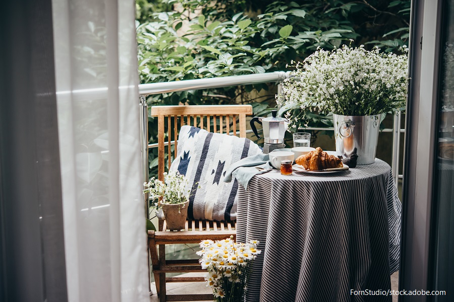 Balkon mit Ostausrichtung