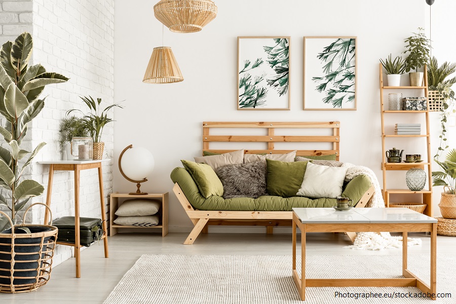Sommerliche Deko im Wohnzimmer